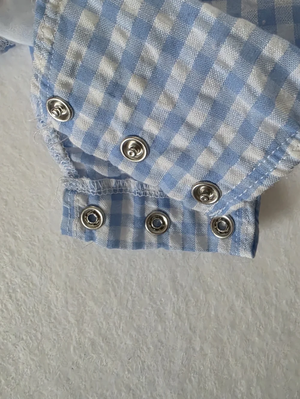 Mud Pie Baby Americana Gingham Bubble Romper 4th of July Embroidered Nautical